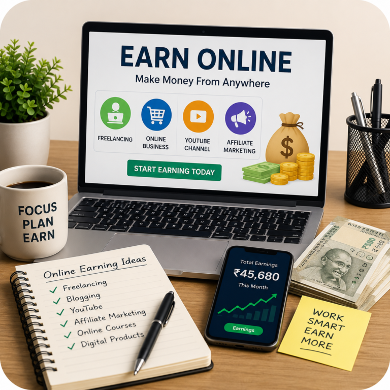 Online Earning Ideas for Beginners – Freelancing, Blogging, YouTube and Digital Income